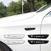Car Sticker 2025 Hot 2Pcs 3D Metal Car Body Sticker Trunk Decorative Badge Emblem Decal Accessories For Tesla Model 3 Y S X 2021