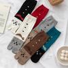 Socks Cotton Two Finger Socks Cartoon Female Middle Tube Socks Hosiery Two Toe Socks Cat Socks