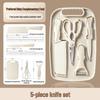 Multi-Functional Baby Food Cutting Board & Knife Set