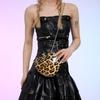 2025 Damen Mode Abend-Clutch Tasche Herzform Acryl Leopardenmuster Luxus Handtasche Umhängetasche Damen Handgelenktasche
