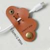 3 Stück Kabel-Organizer Ladekabel-Schutzclips Herz Leder Kabelaufwickler Kopfhörer-Zubehör Kabelhalter Kabelmanagement
