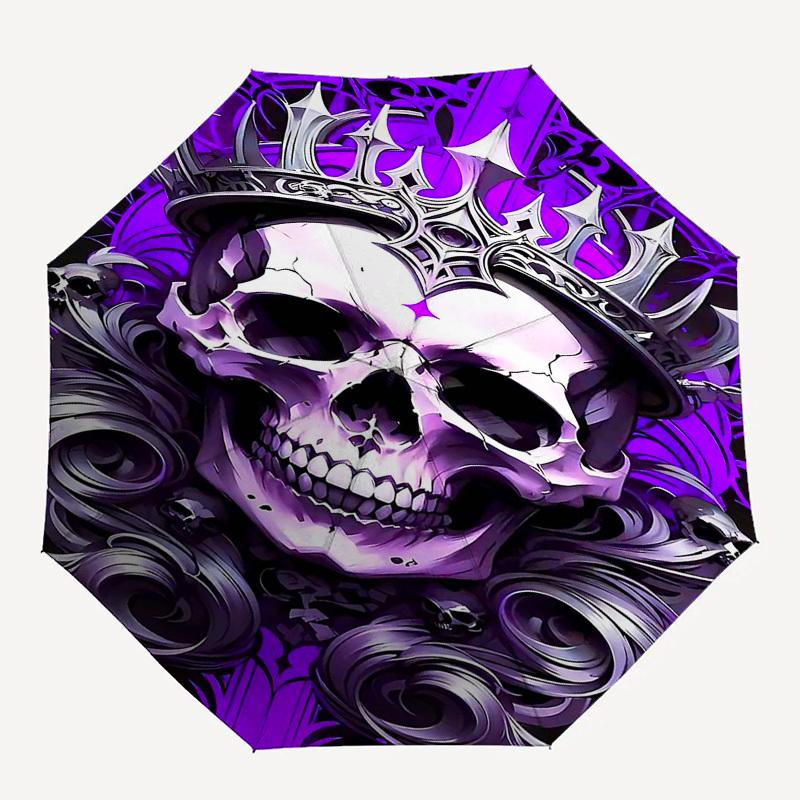 

1pc Skull King Automatic Open,Windproof, Compact Travel Umbrella, Gift for Birthday, Christmast93038