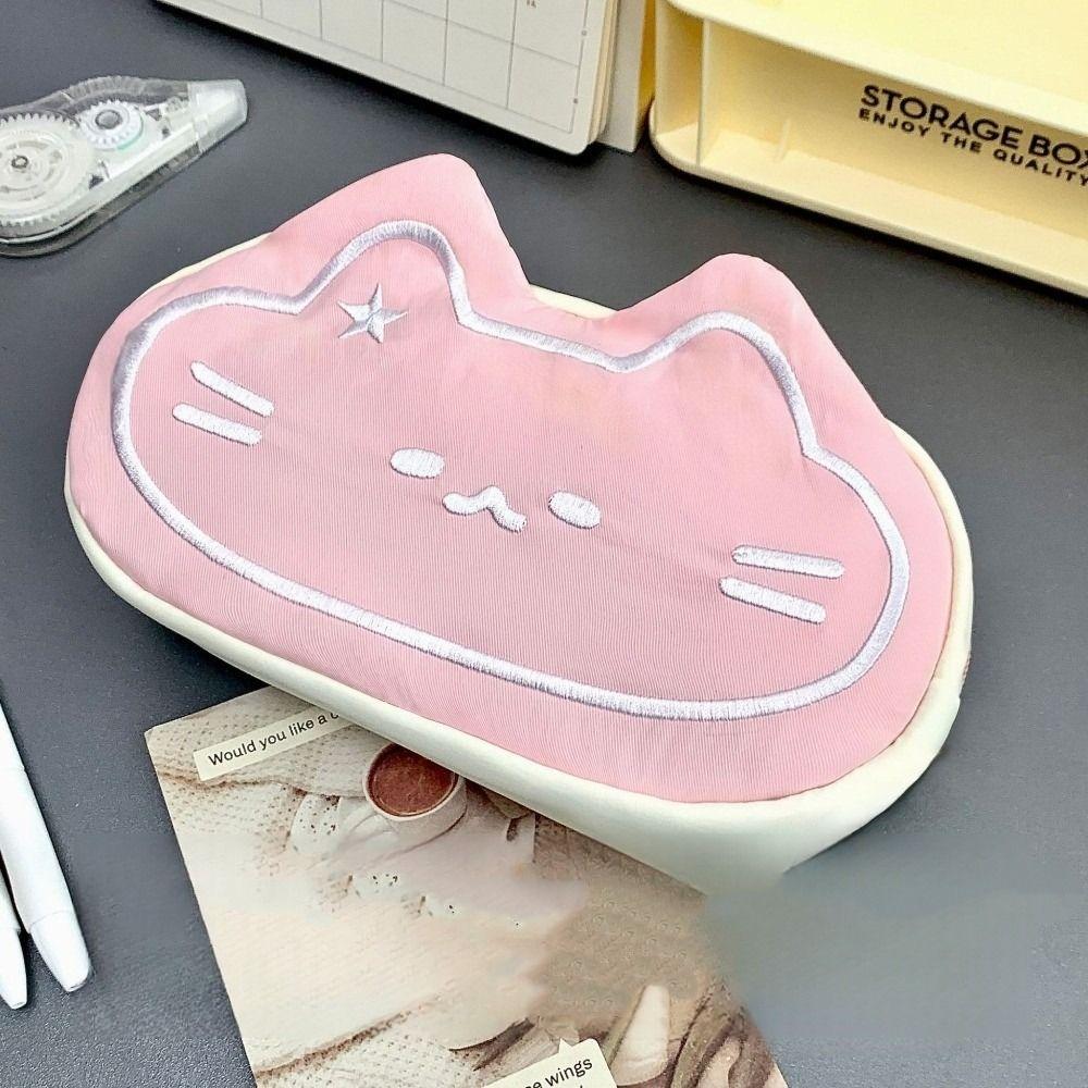 Caramel Cat Pen Case Plush Stationery Bag Cute Pencil Case  Birthday Gift