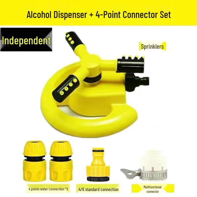 TikTok 360° Rotating Garden Sprinkler with Round Base and Three-Arm Nozzle