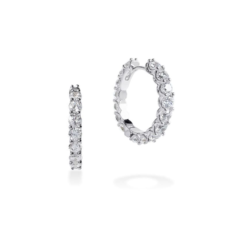 RAINDROP JEWELRY Raindrop 3MM Tennis Huggies Ring Earrings