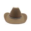 Fashionable Water Diamond Fedora Hat Western Cowboy Hat Wool Large Brim Upturned Versatile Hat Men Women Winter