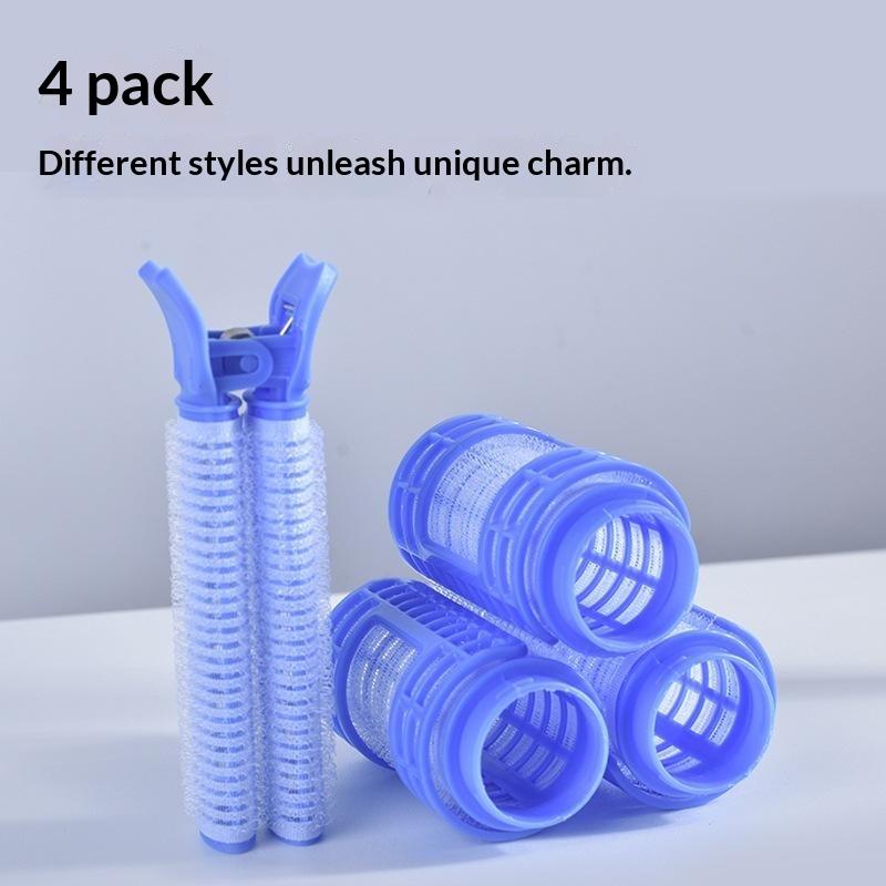 4 יחידות מסלסלי פוני גלילים עצלניים לשיער קליפסים מעצבים נפוחים אוויר לילה תלתול ללא חום אביזרי עיצוב שיער DIY