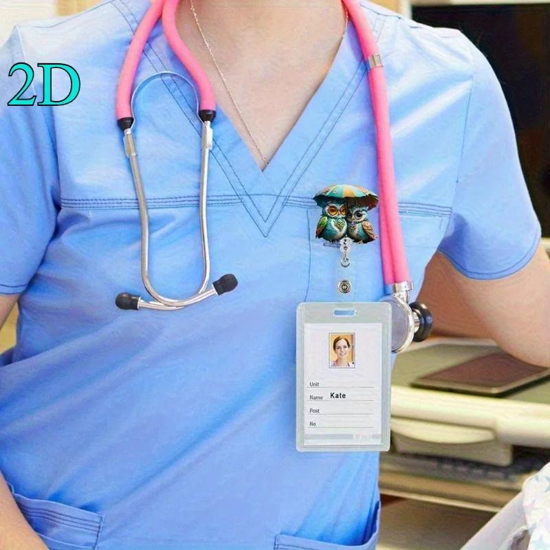 Fashionable Owl Badge Scroll for Nurses and Doctors. A Fun, Practical Gift for Owl Lovers.