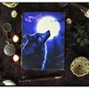 400 Page Large Wolf Vintage Leather Journal Grimoire Journal Wolf Handmade Journal Blank Spell Book of Shadows Gifts for Him Her