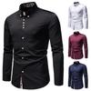 2026 Men's European & American Style Slim Fit Long-Sleeve Color Block Shirt