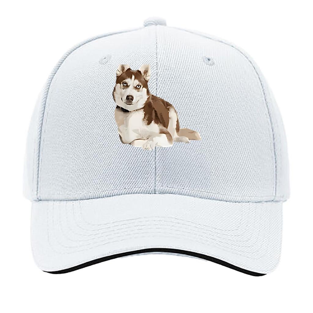 Vibrant Husky Art Print Home Decor Hip Hop hat Fashion Outdoor Sports Sandwich Baseball Cap