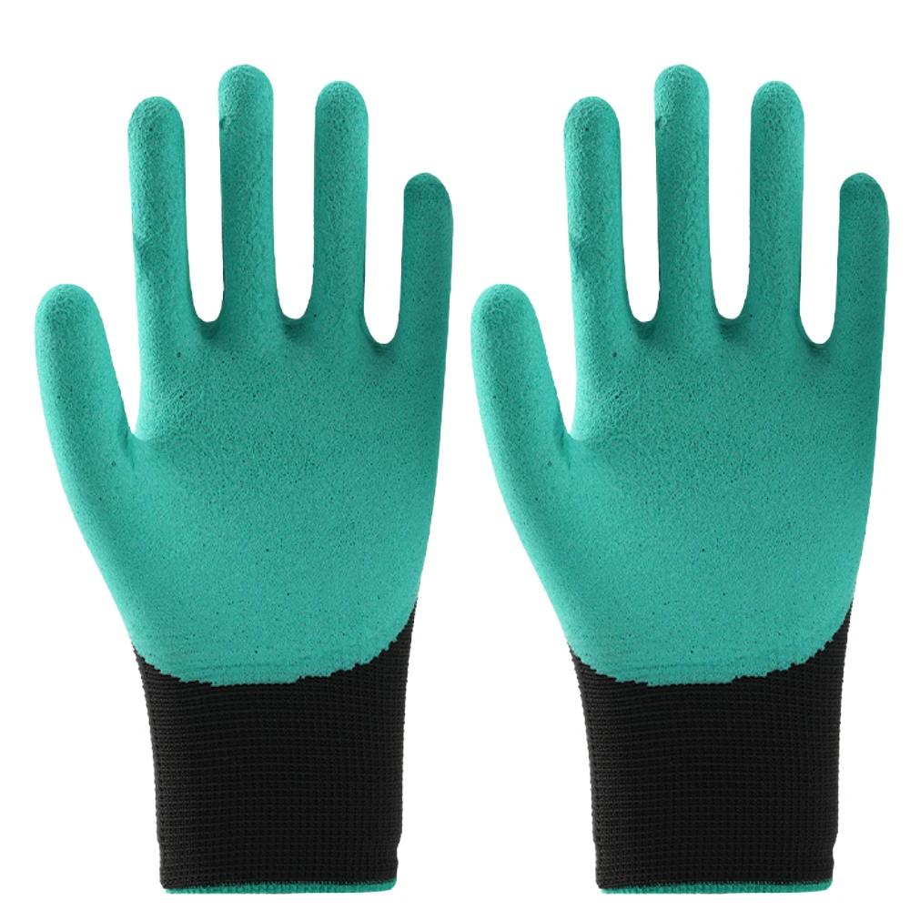 

10/2 шт. Перчатки для садоводства с когтями, нескользящие перчатки для копания, износостойкие рабочие перчатки, средства индивидуальной защиты при посадке цветов 2pcs (1 pair)