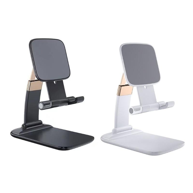 Portable Foldable Mobile Phone Holder Featuring Pullback Arm & Secure Grip Smartphone Tablet Stand for Office Desk