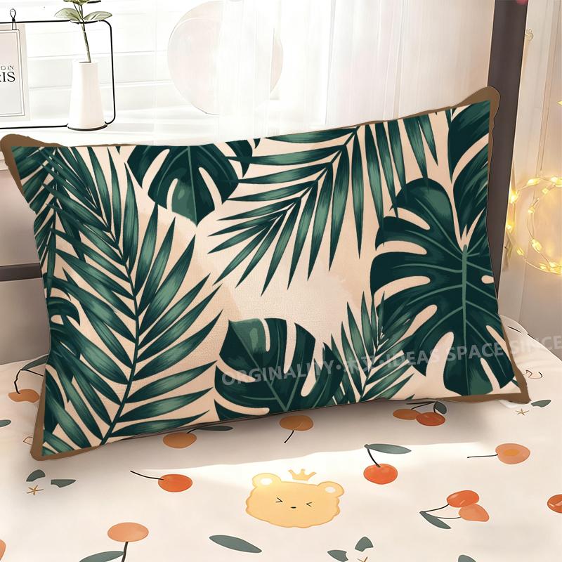 Tropisch Palmblad Patroon Kussensloop Geschikt Voor Bank Slaapkamer Auto Kussenhoes Kussen Rechthoekig Rugkussen 40x60cm