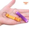 5Pcs Beer Opener Keychain Metal Bottle Opener Key Ring Chain Aluminum Pocket Bar Soda Beverage Beer Personalise  Bottle Openers