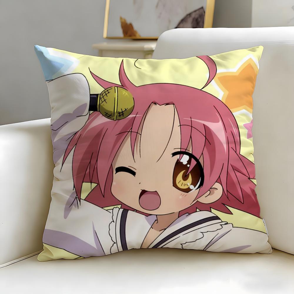 Classic Anime Lucky Star Cushion Cover Soft & Easy-Wash Pillow Case – Versatile For Couch, Bed, Travel And Office