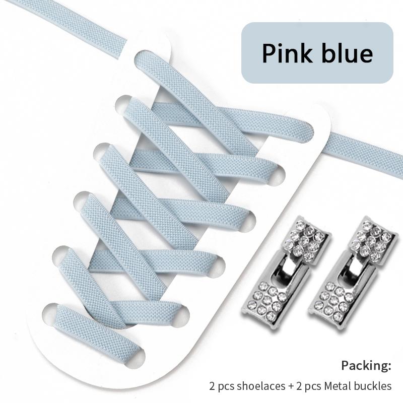 No Tie Shoe Laces Luxurious Diamond Cross Locks Shoelaces Without Ties Elastic Shoe Laces Sneakers Kids Adult Shoes Accessories