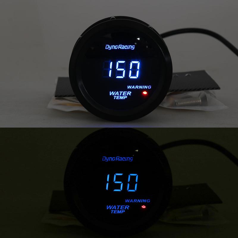 Dynoracing 2inch 52mm Digital Water Temp gauge Black 40-150 Celsius Water Temp Meter With Sensor Car Meter