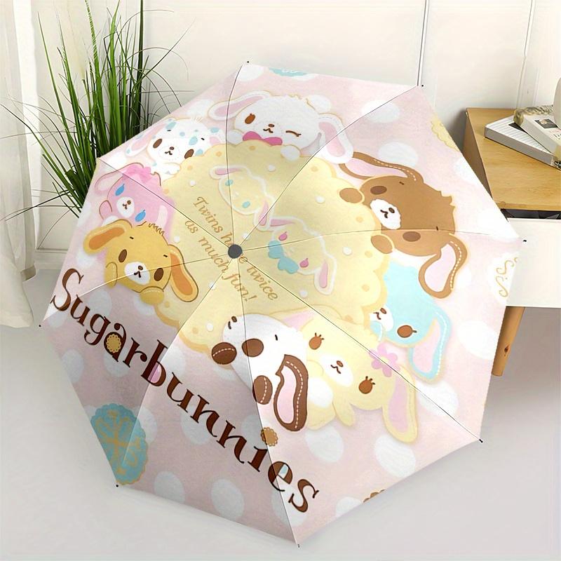 

Sugarbunnies, Twins Automatic Open/Close Umbrella-Cute Umbrella with Cute Design, Portable 3-Fold Compact Umbrella for Men & Women, Hallowee