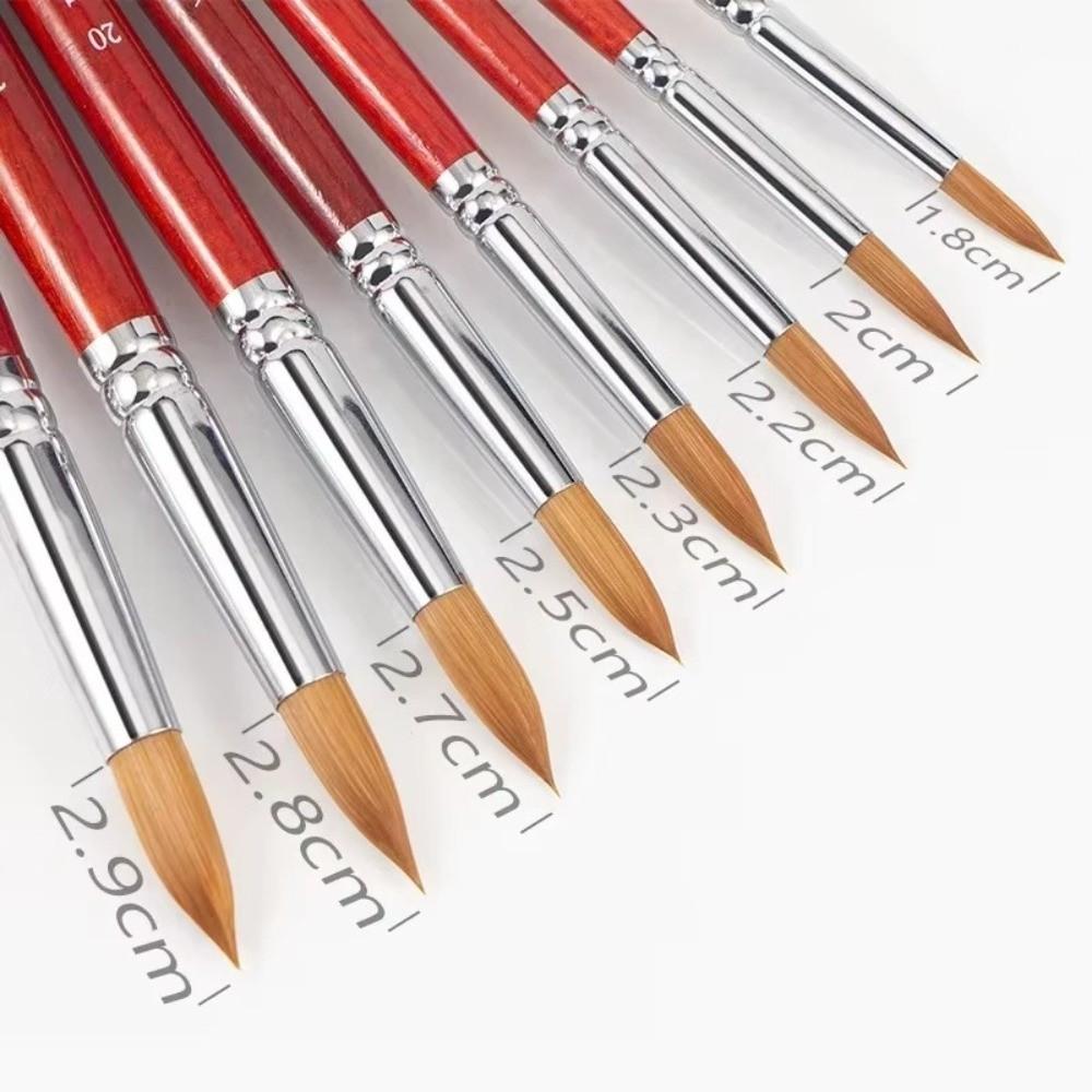 Acrylic Nail Brush Wood Handle UV Gel Brush Professional Liner Drawing Brushes Nail Art