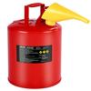 VEVOR Safety Gas Can, 19 L Type I Red Safety Can for Gasoline with Stainless Steel Flame Arrester, Self-Closing Lid, and PE Funnel