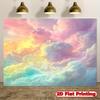 2D Flat Banner 1 Piece with a Dreamy Cloud Polyester Fabric Background Suitable for Home Walls and Gardens