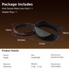 Haoge Square Metal Lens Hood 49mm with UV Filter Adapter Black Ring,