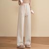Genuine Brand Cashmere Textured Wide-Leg Pants Women'S New Autumn And Winter Velvet High-Waisted Thin And High Corduroy Straight Trousers