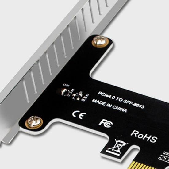 PCIE X4 to SFF8643 Expansion Card High-Speed Transmission Universal PCIE to U2 NVMe SSD Riser Solid State Drive Adapter