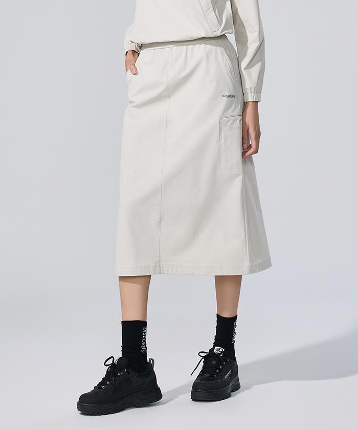 DISCOVERY EXPEDITION Women'S Stretch Woven Training Cargo Skirt (D/Ivory)
