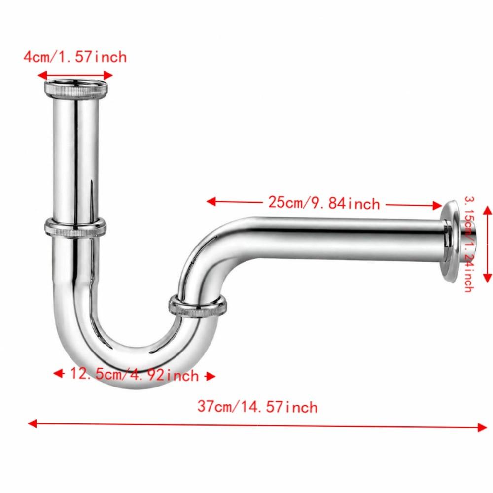 Slip Joint Extension Sink Drain Pipe G1-1/4in Size Sink Waste Trap  Wall Connection
