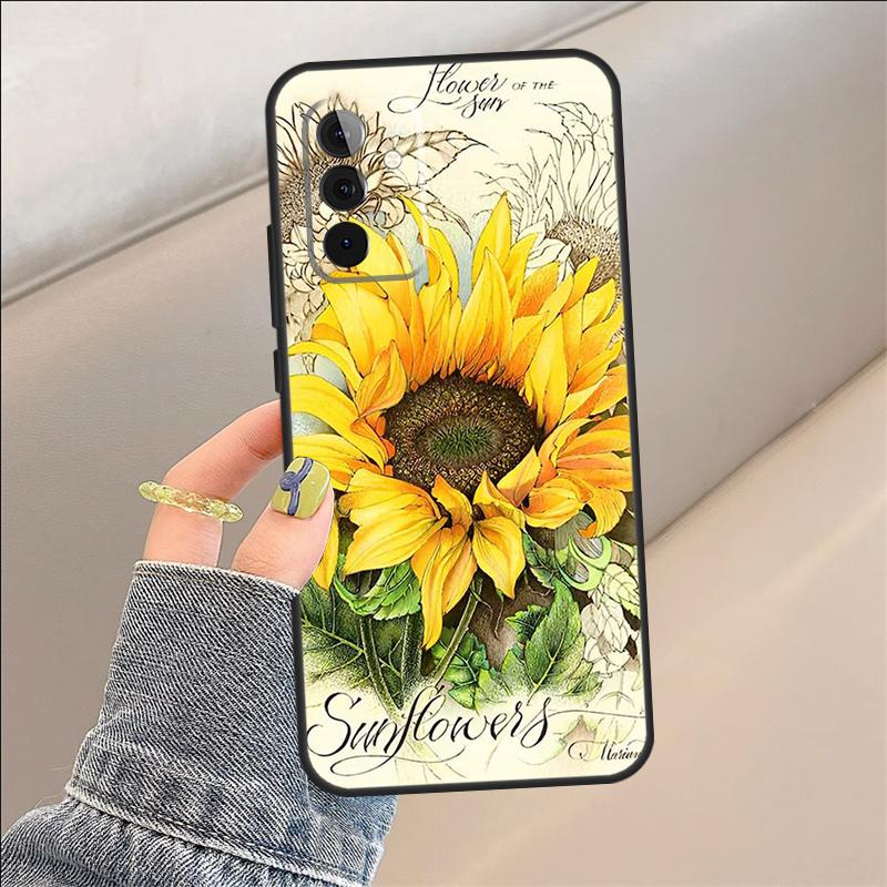 Vintage Sunflowers Case For Samsung Galaxy A06 A05 A32 A16 A55 A36 A26 A54 A34 A14 A22 A52 A35 A15 A53 A13 A56