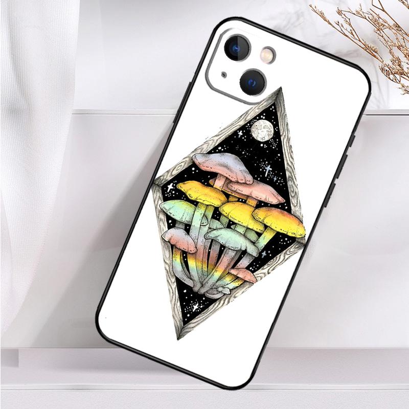Psychedelic Mushrooms Florals Shockproof Case For iPhone 17 15 16 Pro Max 11 14 Plus 12 13 Mini 16e 17 Air Phone Cover