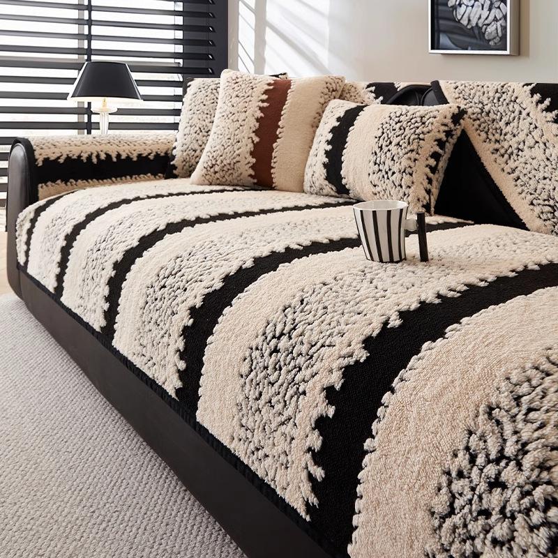 

Aiyang Velvet Thickened Warm Sofa Cushion New Autumn And Winter Advanced Seat Cushion Non-Slip Sofa Cover Cover Cloth 70*70cm