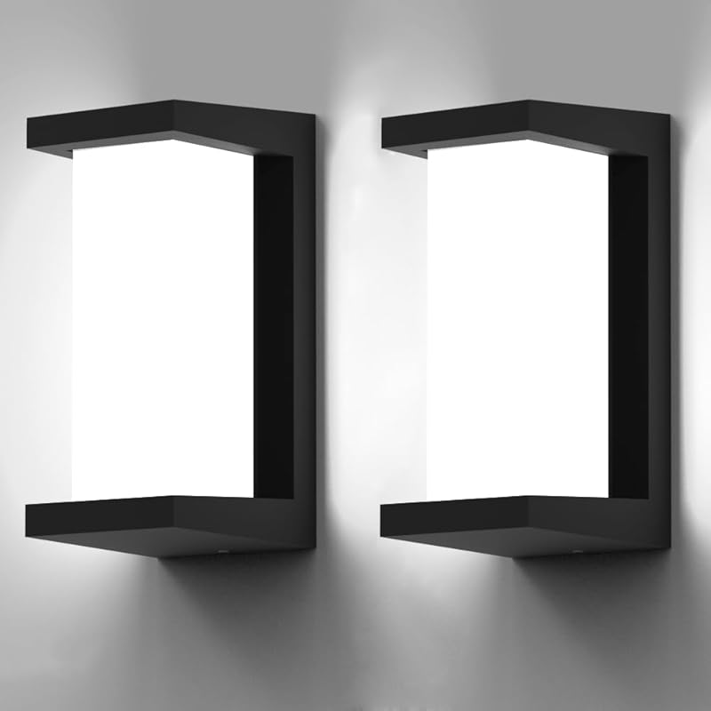 5000K Daylight White Outdoor Wall Sconce Lights, LED Exterior Light Fixture Wall Mount Ip65 Waterproof, Wall Porch Light for Garage Walkway Hallway