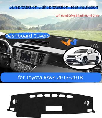 Custom Fit for Dash Cover Mat Toyota RAV4 2013-2018 Accessories Suede Dashboard Cover Nonslip Dashboard Mat Protector Sunshade