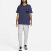 Nike FFF Logo Color Block Pocket Design Round Neck Loose Short Sleeve T-Shirt Men Tops Navy-Blue DN1157-410