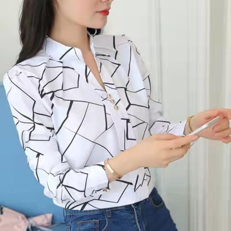 Women's Fashion Casual Spring Autumn Stripe Print Long Sleeve Half Turtleneck Blouses & Shirts