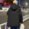 Mens Winter Long Puffer Jacket With Hood Warm White Duck Down Filled Loose Fit Casual Outerwear Cold Weather