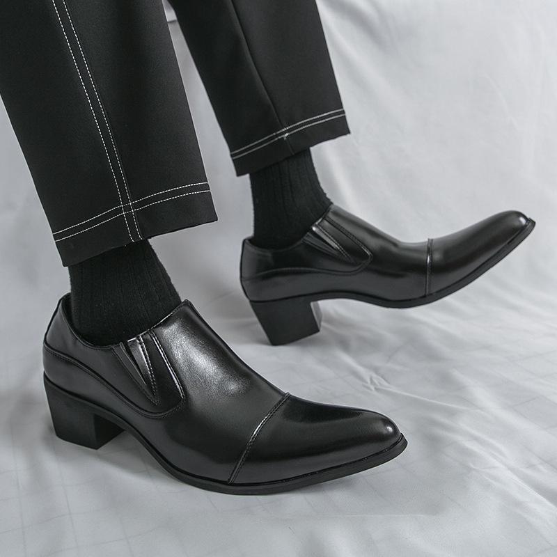Men's Business & Casual Leather Slip-Ons: Formal & Pointed Toe Loafers for Spring/Autumn