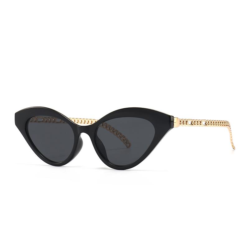 Gg0978  Cat-Eye Narrow Modern Retro Rope Decorative Sunglasses Trendy Street Photography Model Catwalk Sunglasses