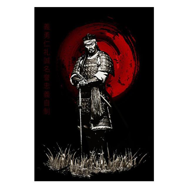 Japonský starověký vojenský velitel plakát vinobraní malba na plátně nástěnná malba v domácí výzdobě obývacího pokoje bez rámečku