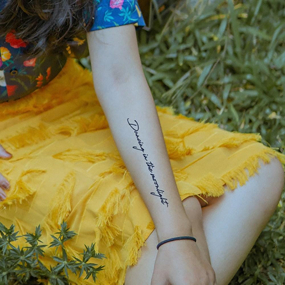Unique point lettering water play water balm waterproof real invisible tattoo sticker T-36, 1 piece