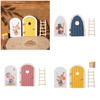 Easy Assemble Miniature Mouse Door Wooden Craft For Childrens Educational Toy And Home Styling