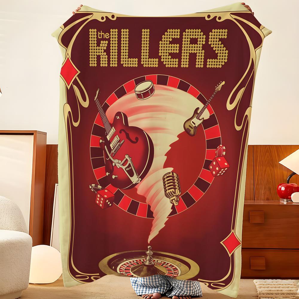 Music T-The K-Killers Throw Flannel Throw Blanket, Lightweight Cozy, Durable Washable cute Cool