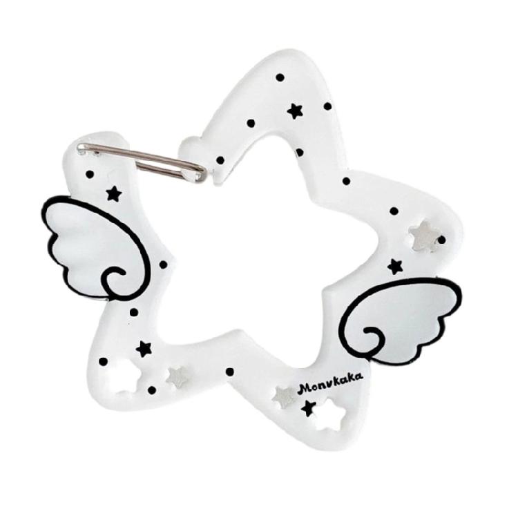 Wing Shape Carabiner Acrylic Buckle Keychain Lovely Phone Pendant Backpack Decorative Buckle Hanging Diy Accessories