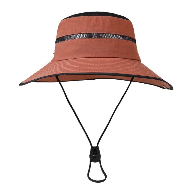 Spring And Summer Mountaineering Big Eaves Sun Hat Men'S Outdoor Sun Protection Fisherman Quick-Drying Fishing Hat Western Cowboy Hat Women'S Tide