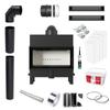 Insert Fireplace KRATKI FLOKI M PF 10kW COMPLETE BUILT-IN SET Ø 200
