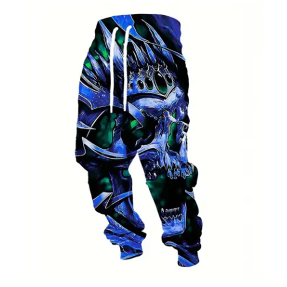Outono Inverno Novo Calças Moda Estampado 3D Calças de Moletom Homem Largas Casuais Bolso Cordão Calças de Moletom