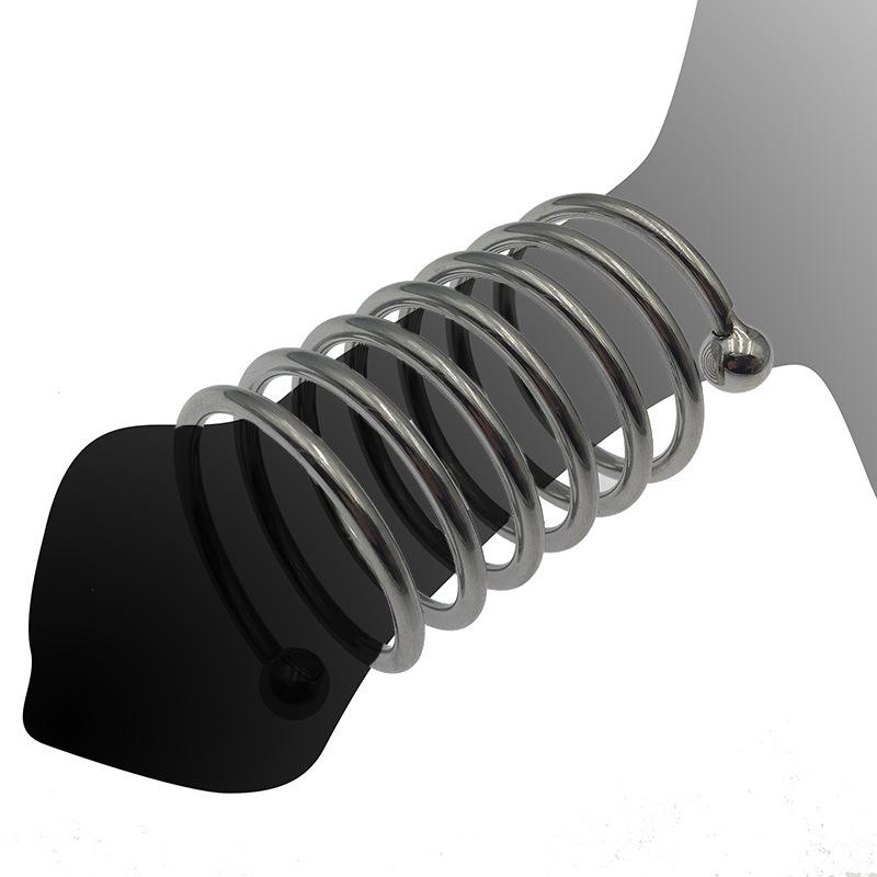 Inel Cock & Cage Dilator din Oțel Inoxidabil Jucărie pentru Plăcere și Preliminarii